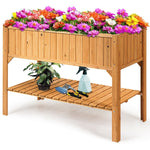 Raised Garden Bed Stand Elevated Wood Planter Box Shelf