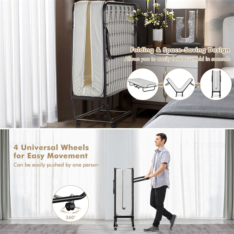 Easy clearance folding bed