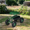 Rolling Garden Cart Gardening Workeseat Garden Scooter with Knob Handle and 4 Wheels