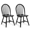 Windsor Chairs Set of 2 Vintage Wood Dining Chairs French Country Armless Spindle Back Dining Chairs