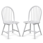 Windsor Chairs Set of 2 Vintage Wood Dining Chairs French Country Armless Spindle Back Dining Chairs