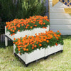Set of 4 Plastic Raised Garden Bed Kits Planter Box for Vegetable