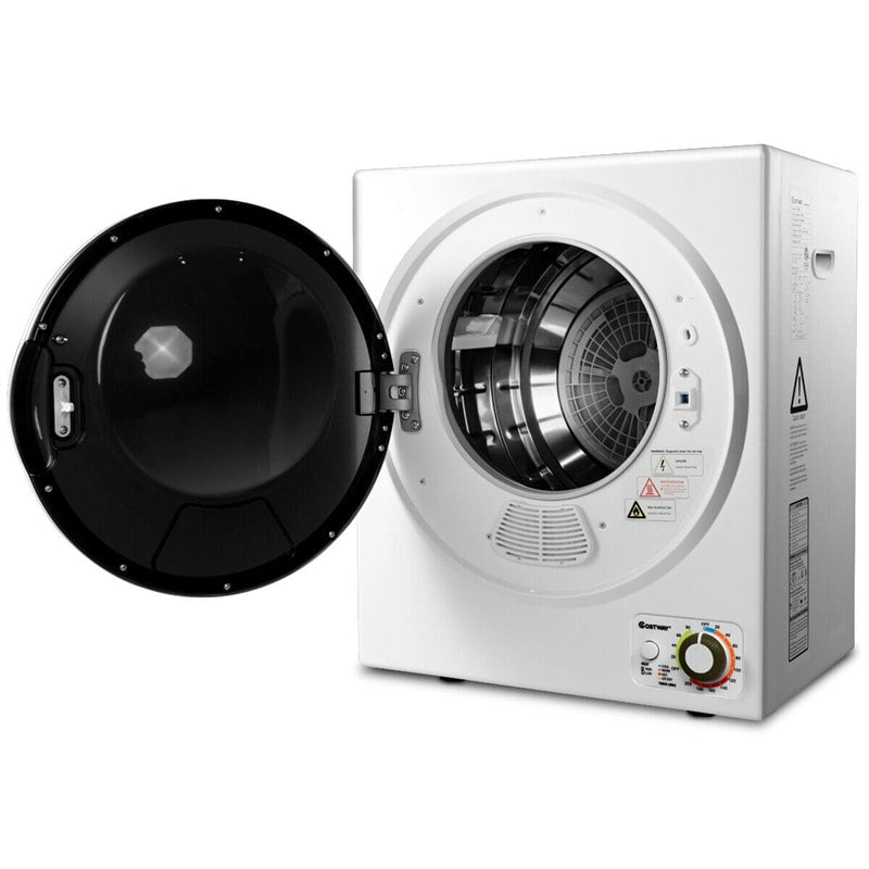 110V Electric Compact Tumble Dryer Wall Mounted Portable Clothes Dryer with Stainless Steel Tub
