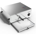 Stainless Steel Pizza Oven Home Commercial Countertop Pizza Maker Kitchen Pizza Toaster with Handle & Removable Pizza Tray