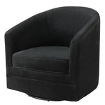 Modern Swivel Barrel Chair Leisure Single Sofa 350LBS Velvet Accent Chair with Metal Base for Living Room