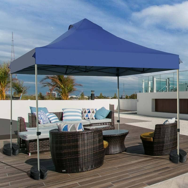 4 Piece Canopy Weights 20Lbs Water Sand Filled Weight Plates for Shade Umbrella with No-Pinch Design
