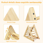 Wooden Climbing Triangle Ladder Toddler Pikler Triangle Climber Play Equipment for Indoor