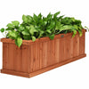 40" L x 12" W Wooden Raised Garden Bed Window Mounted Planter Box - Bestoutdor