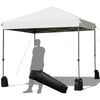 8’ x 8' Outdoor Pop up Canopy Tent Instant Shelter Canopy with Roller Bag & 4 Sand Bags
