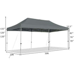 10' x 20' Heavy Duty Folding Tent Pop Up Canopy Tent Outdoor Commercial Instant Canopy Tent with Roller Bag
