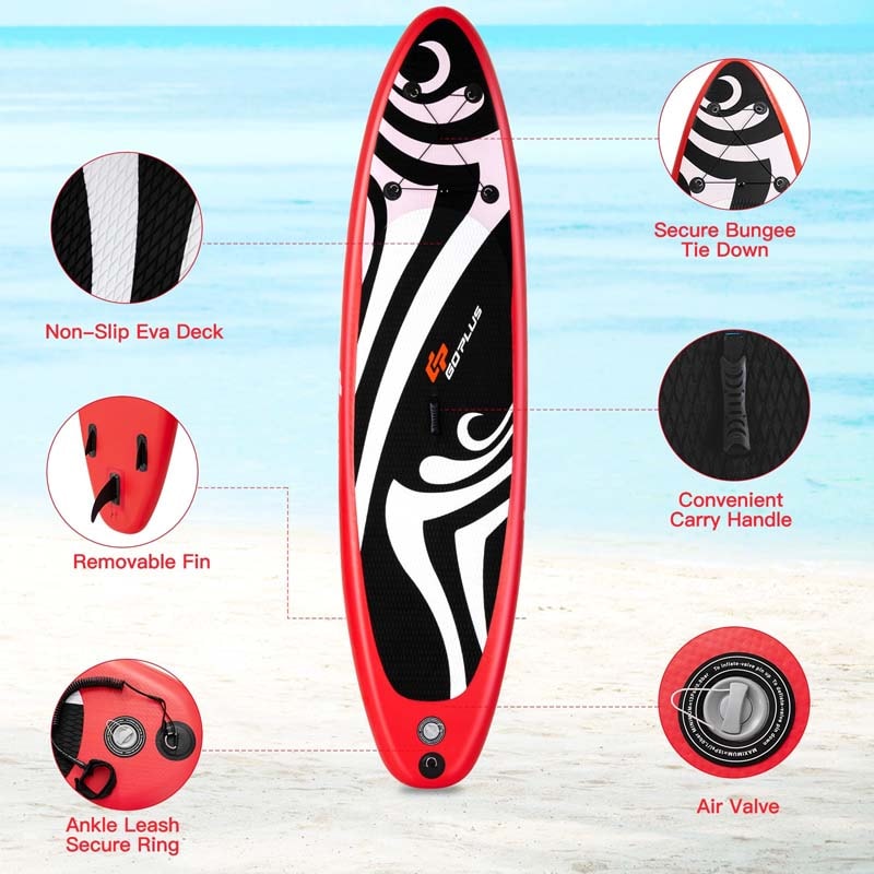 11' Inflatable Surfboard SUP with Adjustable Paddle Fin