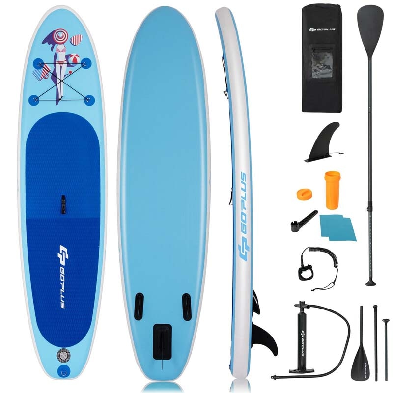 10' Inflatable Stand Up Paddle Board with Paddle & Pump