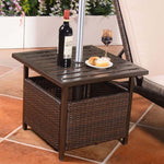 Outdoor Bistro Table with Umbrella Hole - Bestoutdor