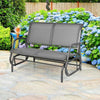 Outdoor Rocking Chair 48" Backyard Loveseat Rocker Lounge Patio Glider Bench