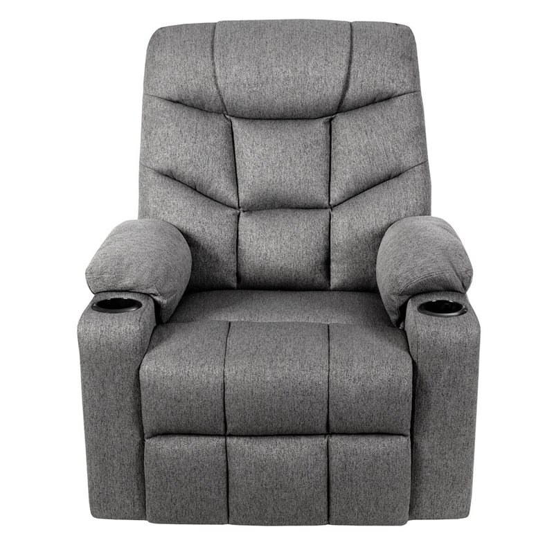 Power Lift Recliner Chair Fabric Electric Massage Reclining Sofa Elderly Lift Chair with 8 Point Massage Lumbar Heat USB Charge Port
