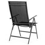 Set of 2 Patio Folding Dining Chair Adjustable Reclining Camping Chair Portable Outdoor Chair