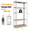 5 Tier Metal Garage Shelving for Storage Heavy Duty Garage Organization Adjustable Tool Utility Rack
