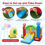 Inflatable Bounce House Candy Land Theme Kids Giant Jumping Bouncy Castle with 735w Air Blower