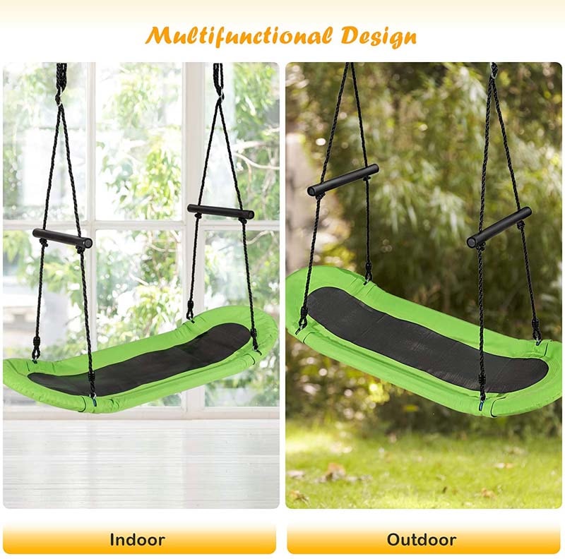 Saucer Tree Swing Surf Kids Outdoor Adjustable Oval Platform Set