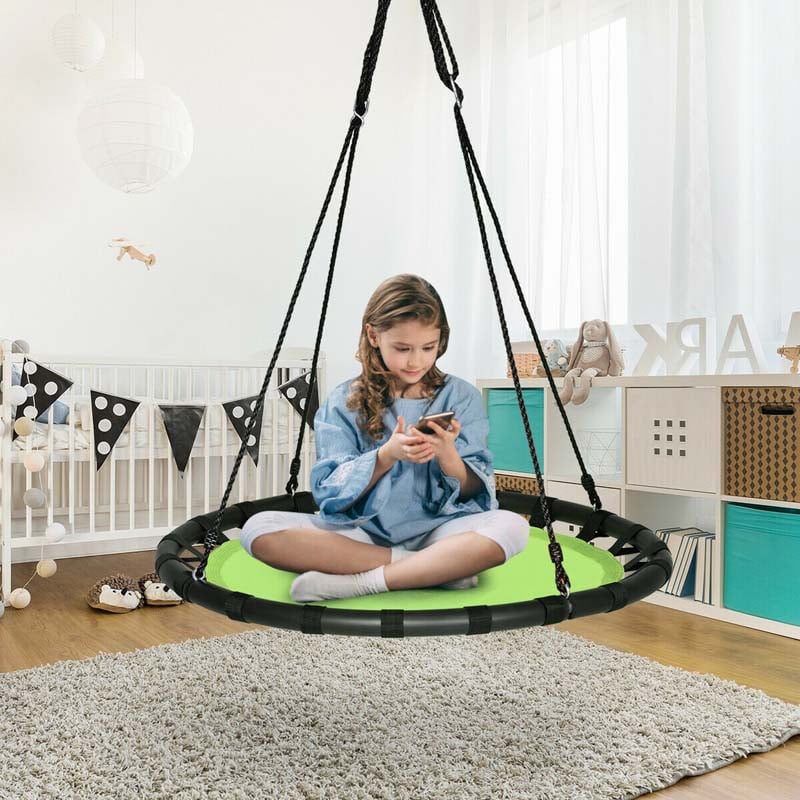 40 Flying Saucer Round Swing Kids Play Set-Blue