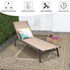 Outdoor Chaise Lounge Chair Reclining Pool Chair with 6-Position Adjustable Backrest