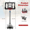 Outdoor Portable Basketball Hoop 12-Level Height Adjustable Basketball Goal System with 44 Inch Shatterproof Backboard for Kids Teens Adults