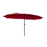 15 FT Double Sided Patio Umbrella with Crank without Base - Bestoutdor