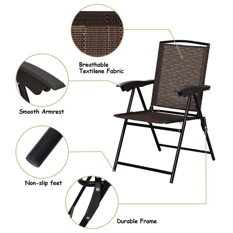 Bestoutdor 2 pcs Outdoor Folding Chairs Patio Seating Foldable Chairs