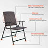 4 Pcs Patio Folding Rattan Chairs - Bestoutdor