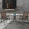 2 Patio Folding Chairs With Glass Table - Bestoutdor