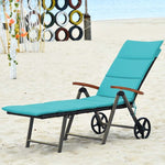 Outdoor Chaise Lounge Chair Rattan Recliner Chair - Bestoutdor