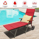 Outdoor Chaise Lounge Chair Rattan Recliner Chair - Bestoutdor