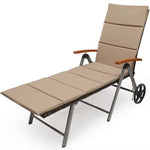 Outdoor Chaise Lounge Chair Rattan Recliner Chair - Bestoutdor