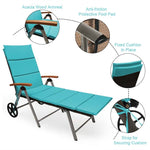 Outdoor Chaise Lounge Chair Rattan Recliner Chair - Bestoutdor