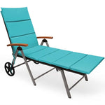 Outdoor Chaise Lounge Chair Rattan Recliner Chair - Bestoutdor