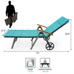 Outdoor Chaise Lounge Chair Rattan Recliner Chair - Bestoutdor
