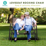 Loveseat Patio Rocking 2 Person Outdoor Bench - Bestoutdor