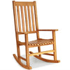 Outdoor Wooden High Back Rocking Chair - Bestoutdor