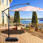 60L Universal Offset Patio Umbrella Base Water Sand Filled with Wheel