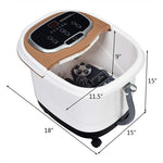 Portable Foot Spa Bath Motorized Massager with Heat Function Water Shower Shiatsu Massage Balls Time & Temper Control