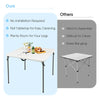 34" Square Folding Camping Table Portable HDPE Outdoor Picnic Dining Table with Handle