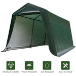 10' x 10' Heavy Duty Enclosed Carport Car Canopy Portable Garage Shelter Outdoor Storage Tent with Sidewalls & Waterproof Ripstop Cover