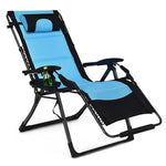 Outdoor Folding Padded Zero Gravity Lounge Chair